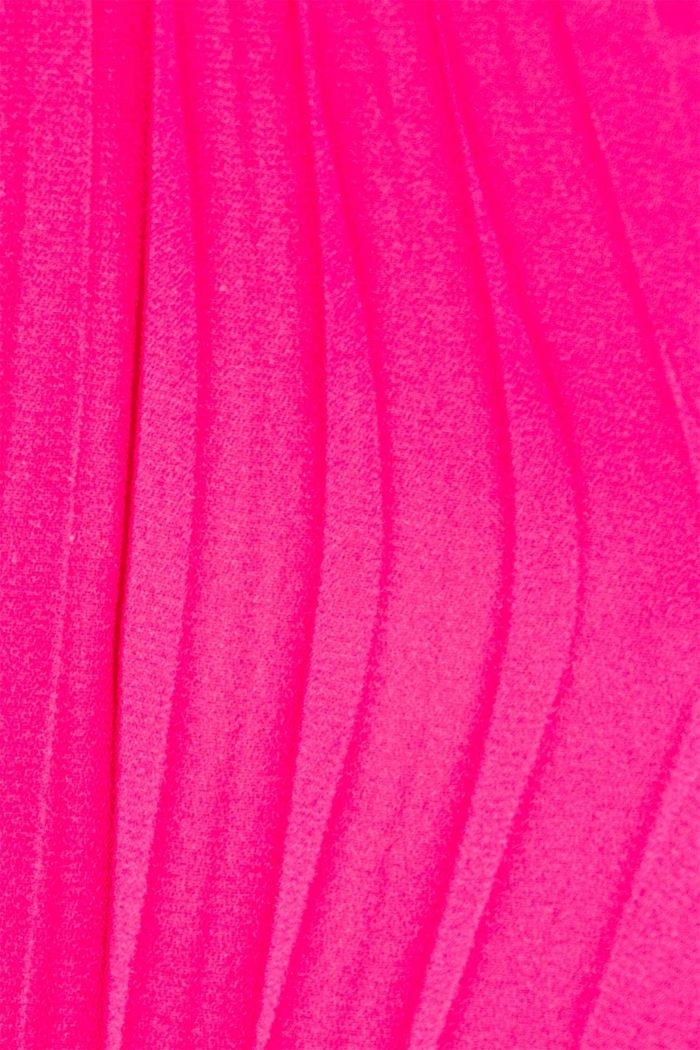 Vestido Fucsia y Negro Escote Pico